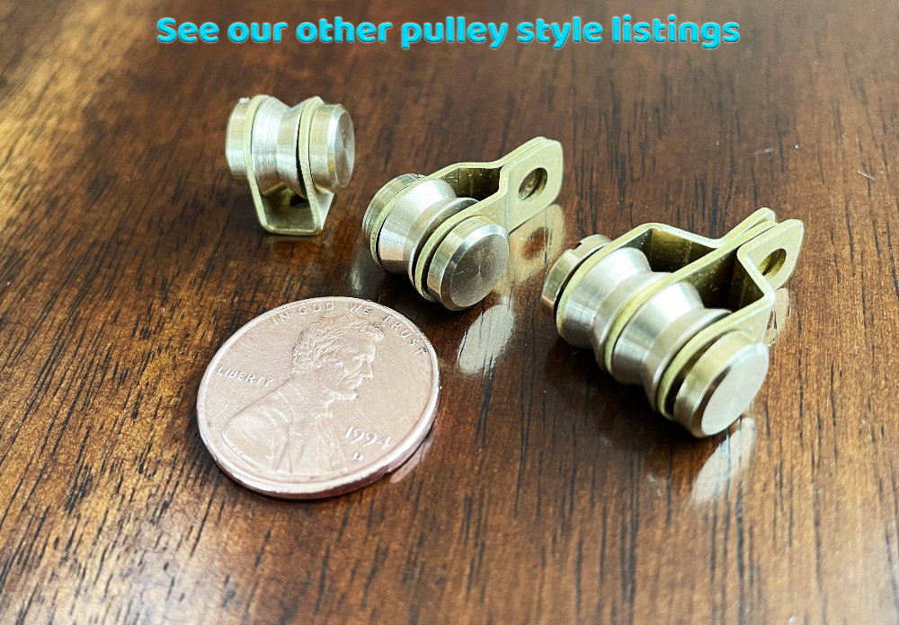 Miniature Brass Pulley (U bracket)