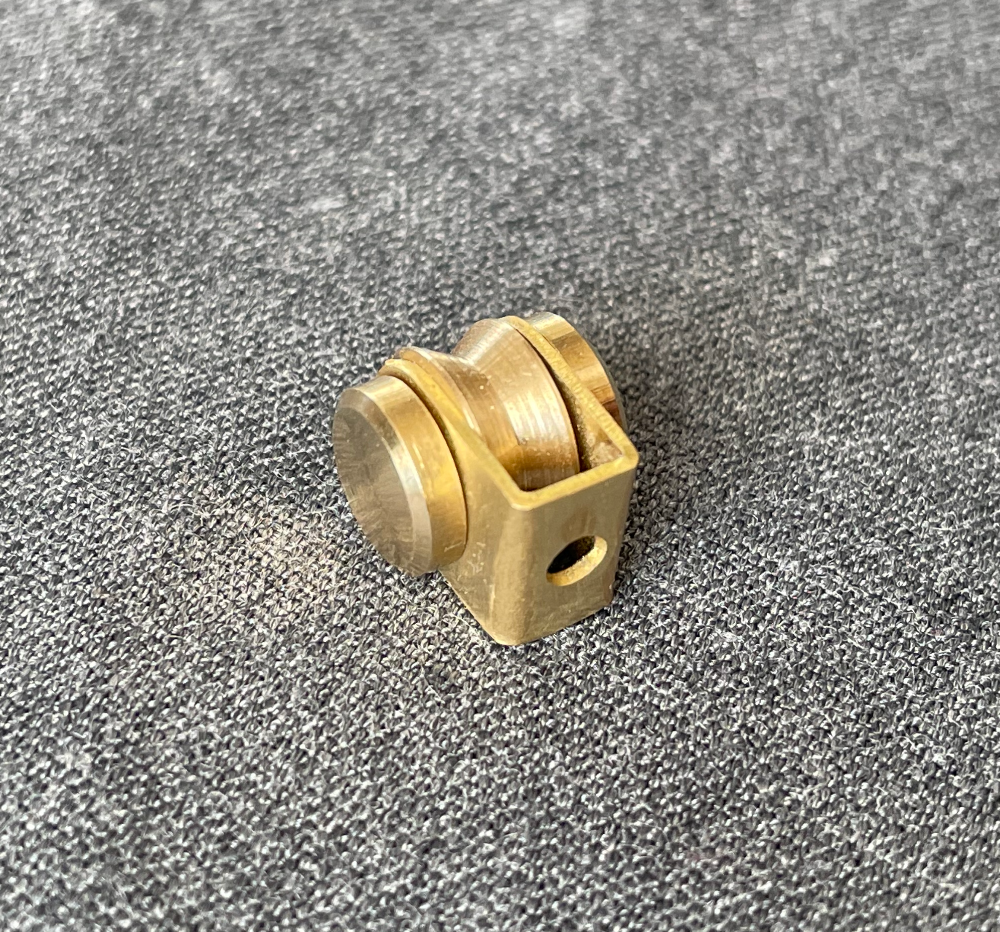 Miniature Brass Pulley (U bracket)